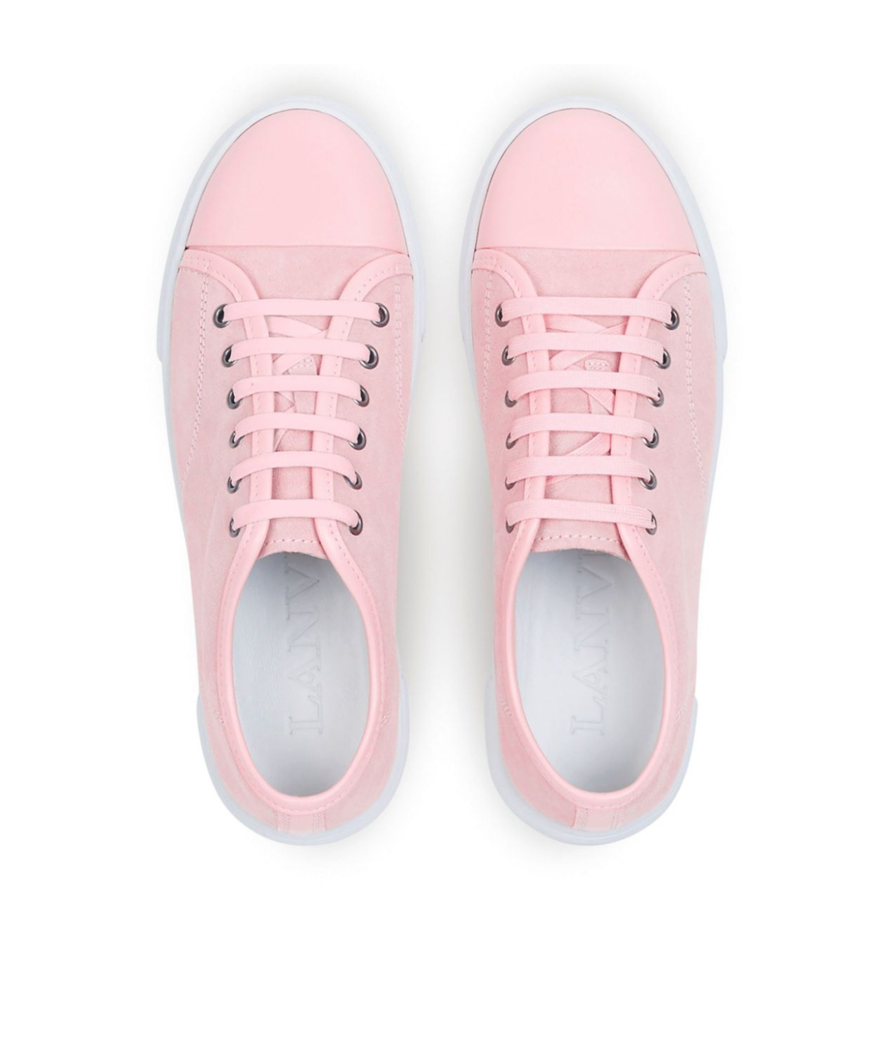 Lanvin Lace-up Low-cut Casual Shoes In Pink