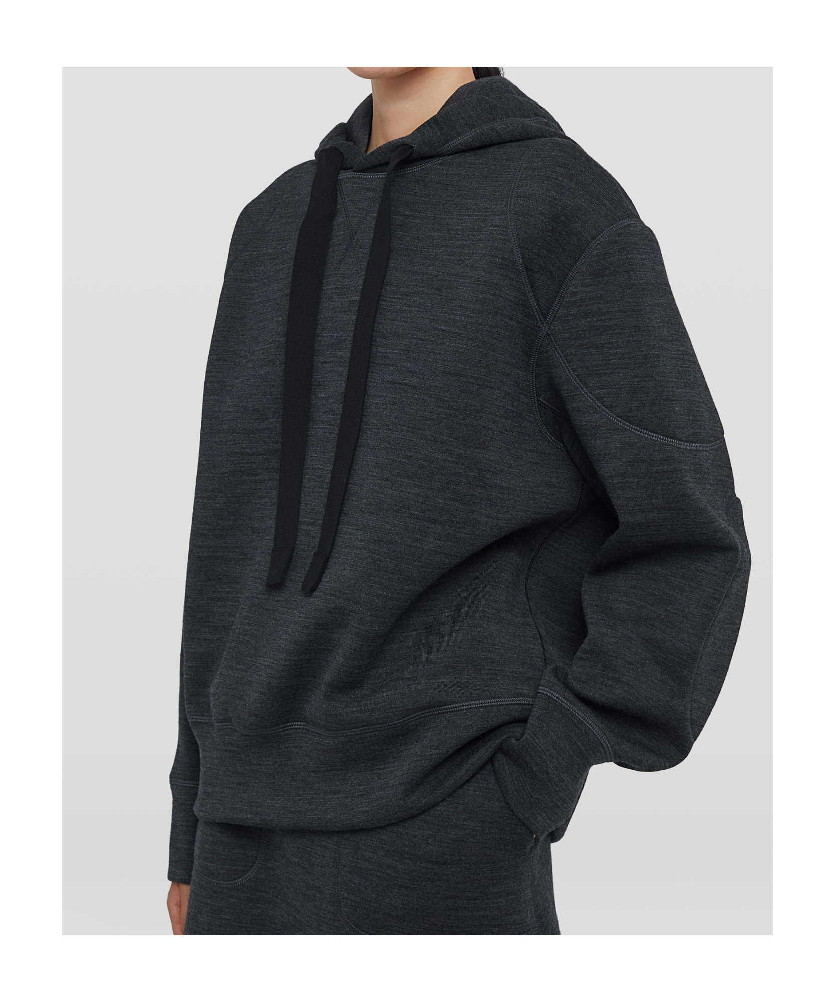 Jil Sander Wool Hoodie In Black