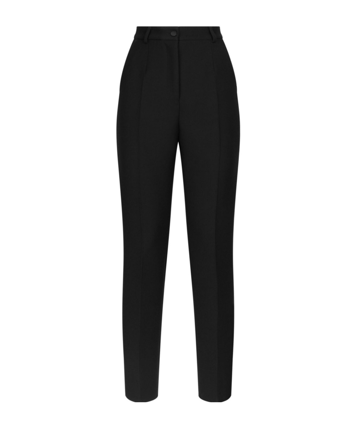 Dolce & Gabbana Pleated Wool-blend Gabardine Straight-leg Pants In Black