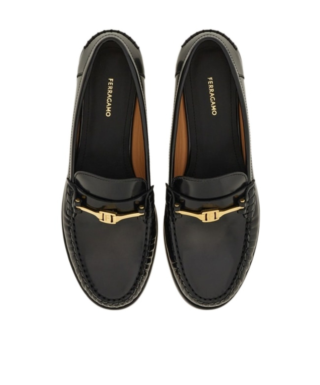 Ferragamo Harry Bit Loafer In Black
