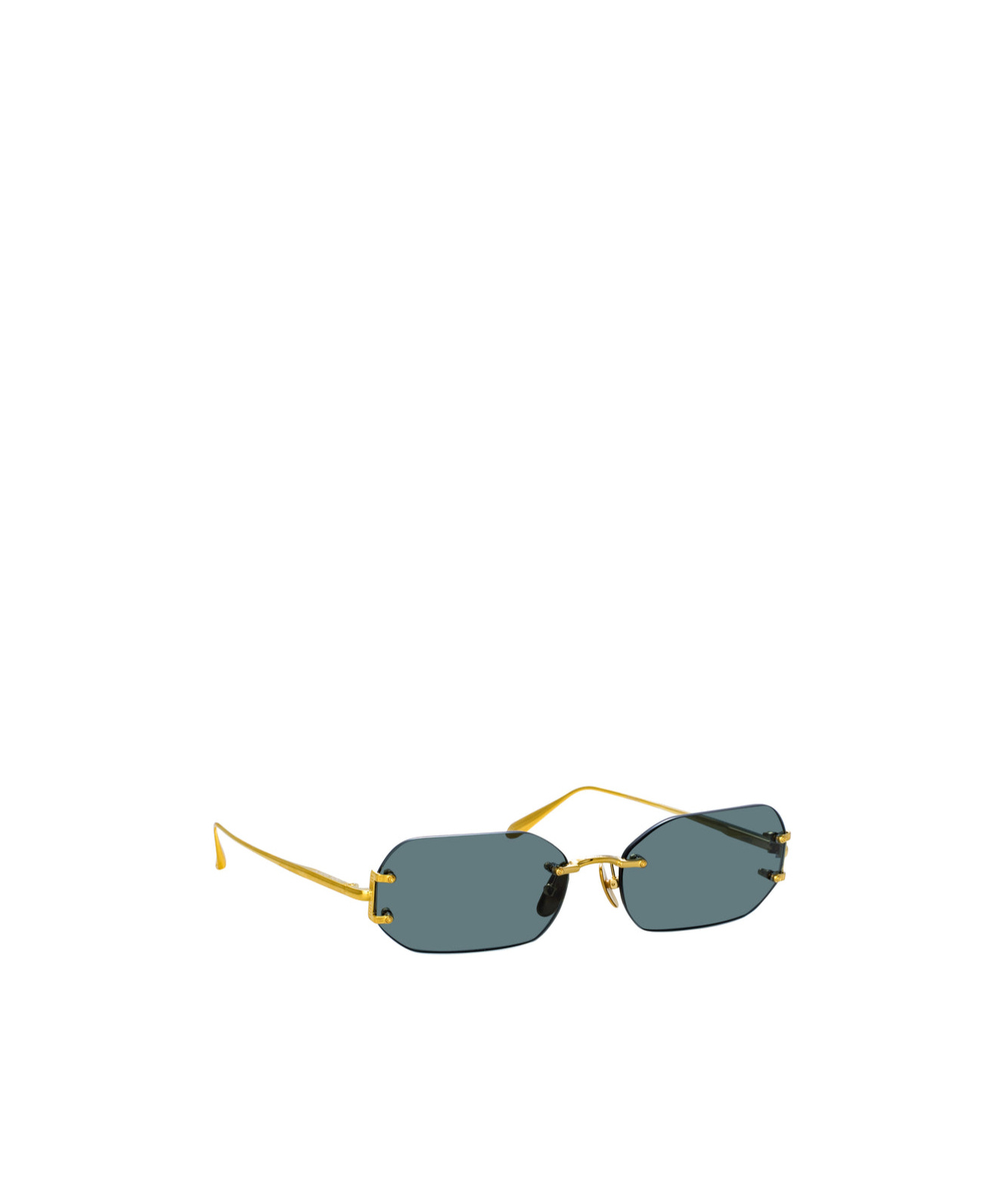 Linda Farrow Magali Sunglasses In Yellow Gold