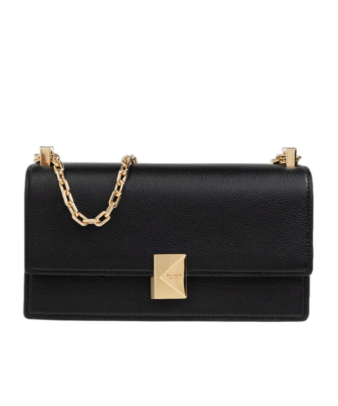 Kate Spade New York Deco Pebble Leather Convertible Crossbody Bag In Black