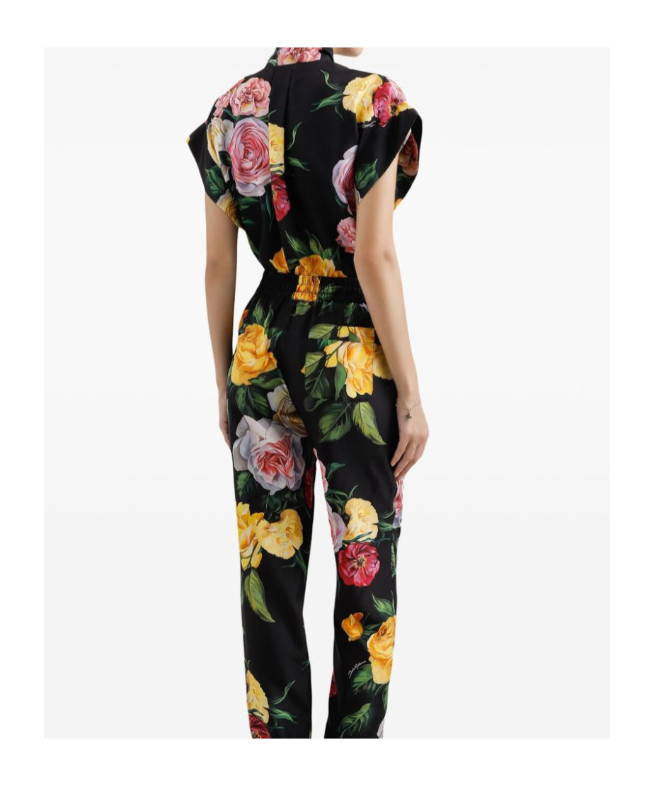 Shop Dolce & Gabbana Rose-print Shirt In Black