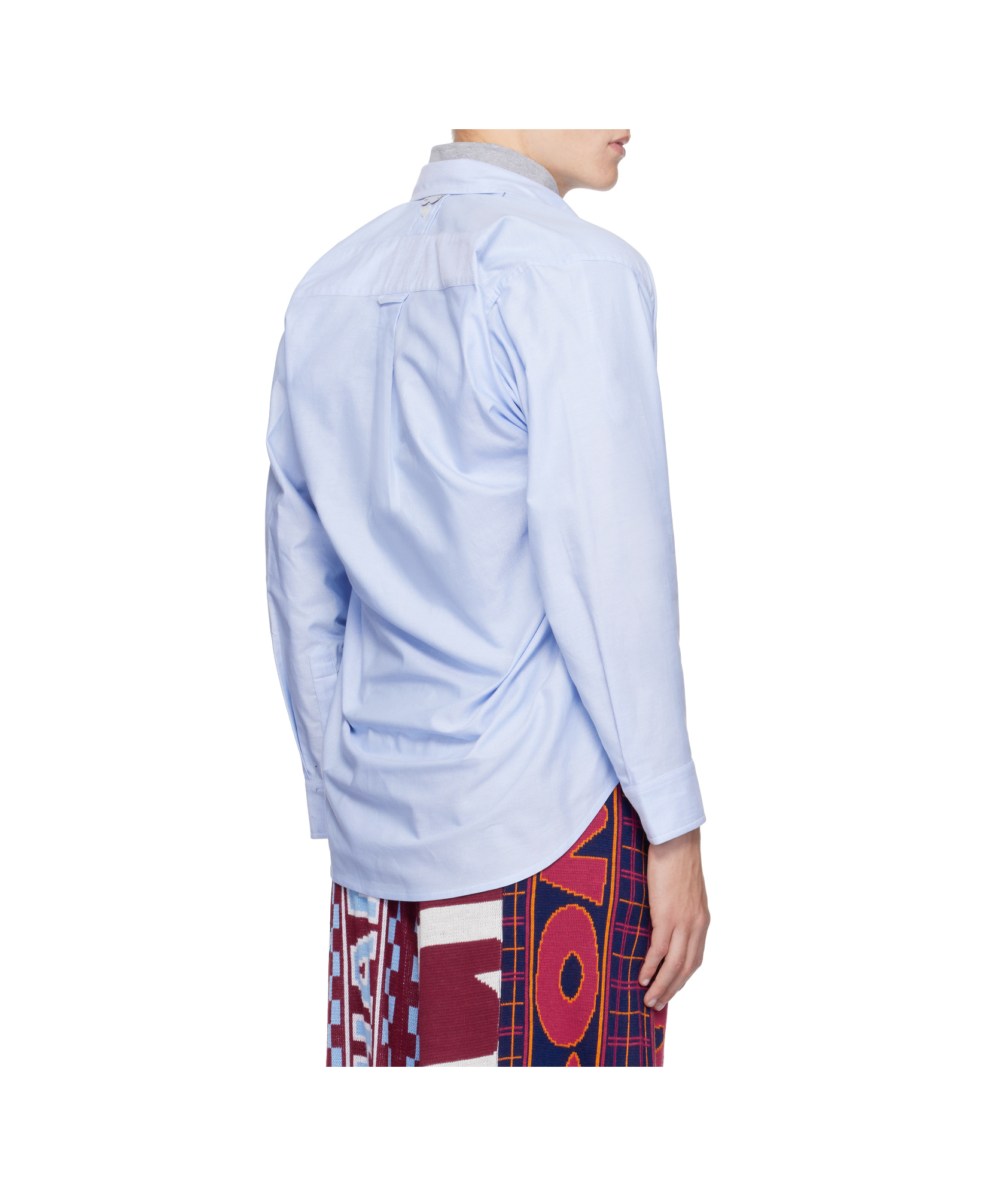 Prototypes Blue Moved Neckline Shirt In Blue