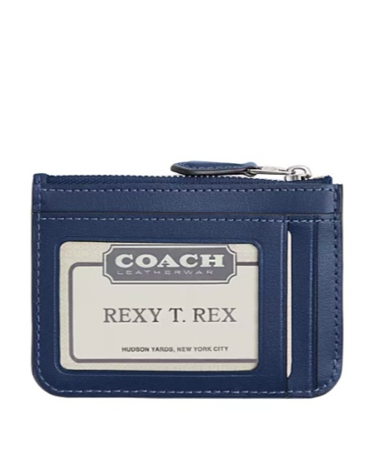 Coach Essential Mini Id Card Case In Signature Denim