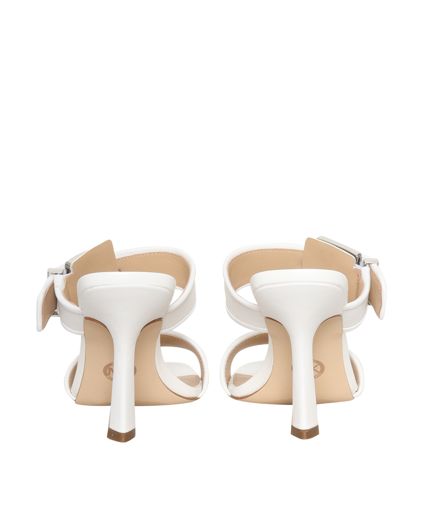 Michael Kors Colby Leather Sandals In White