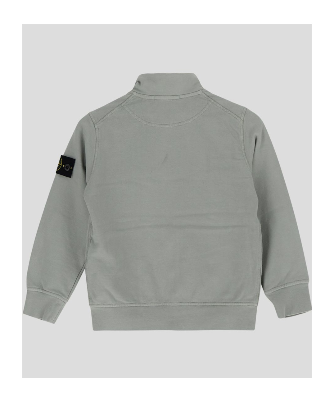Stone Island Compass-motif Zip-up Sweatshirt In Gray