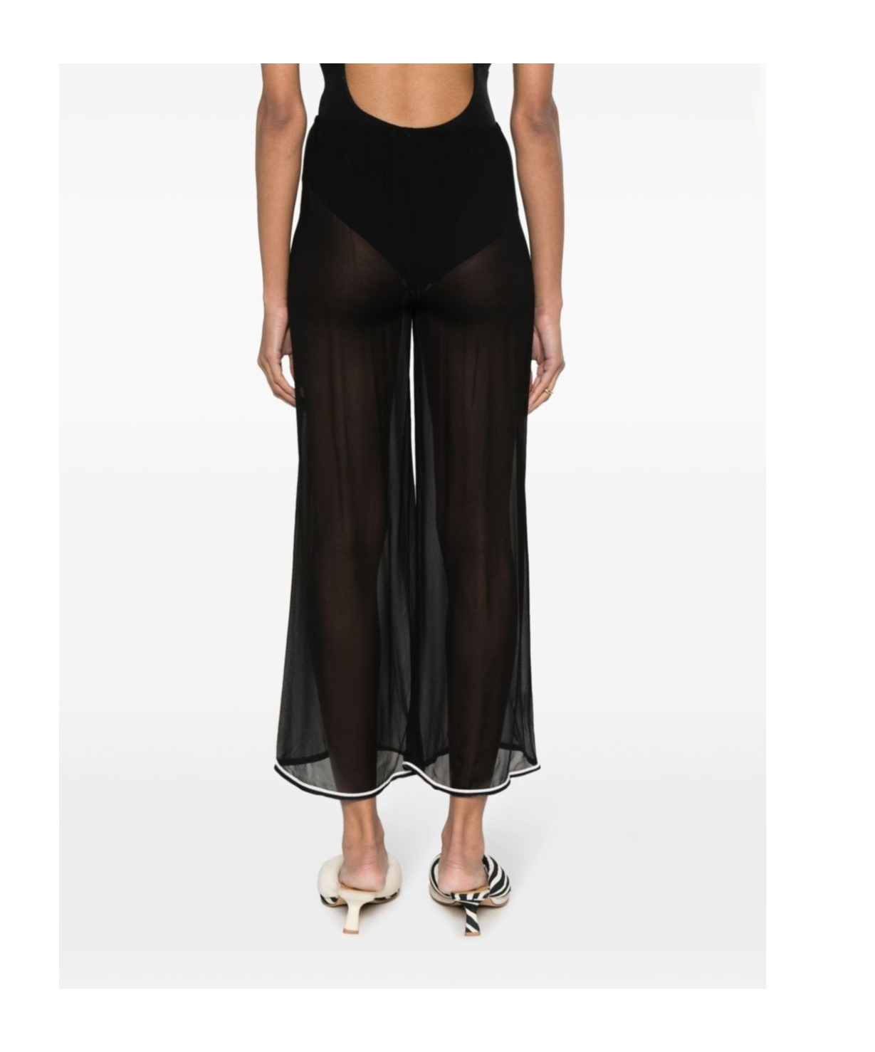 Bode Transparent Casual Pants In Black