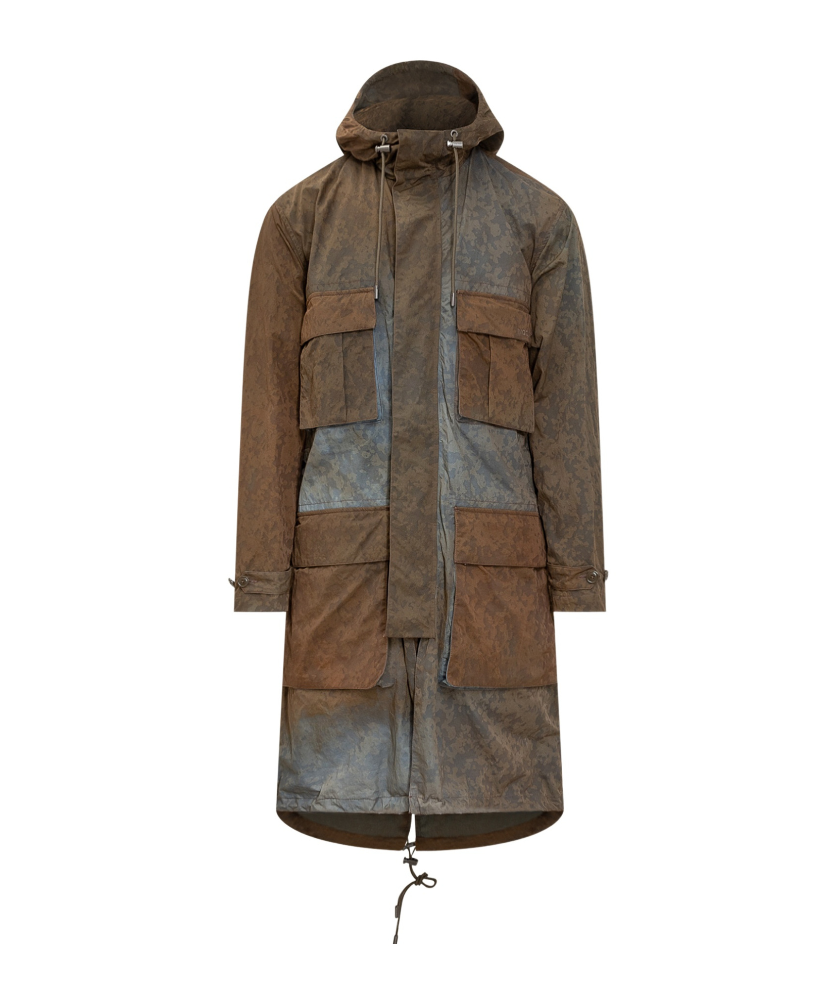 Woolrich Fishtail Parka Coat In Brown