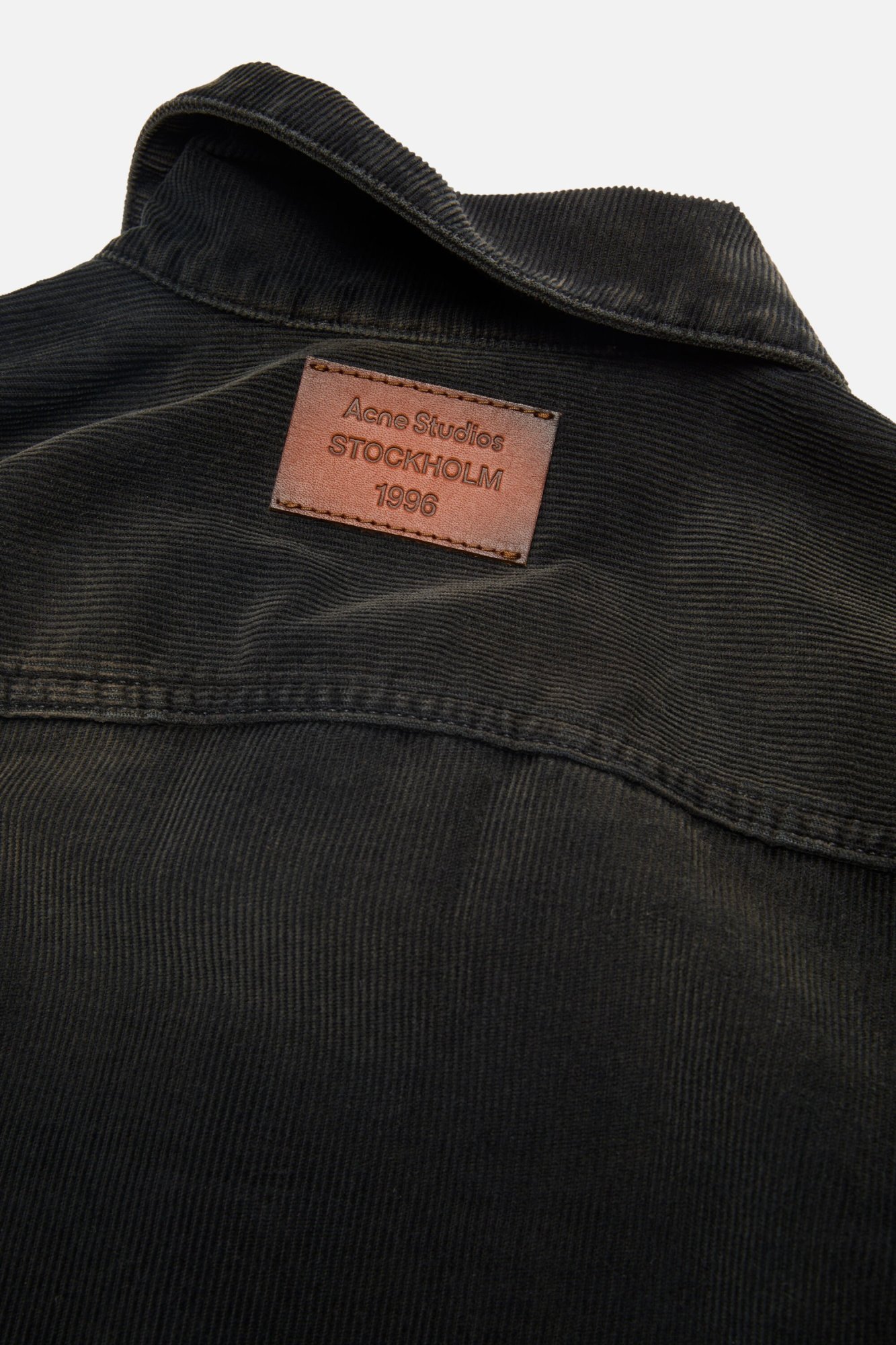 Acne Studios Button Denim Jacket In Black