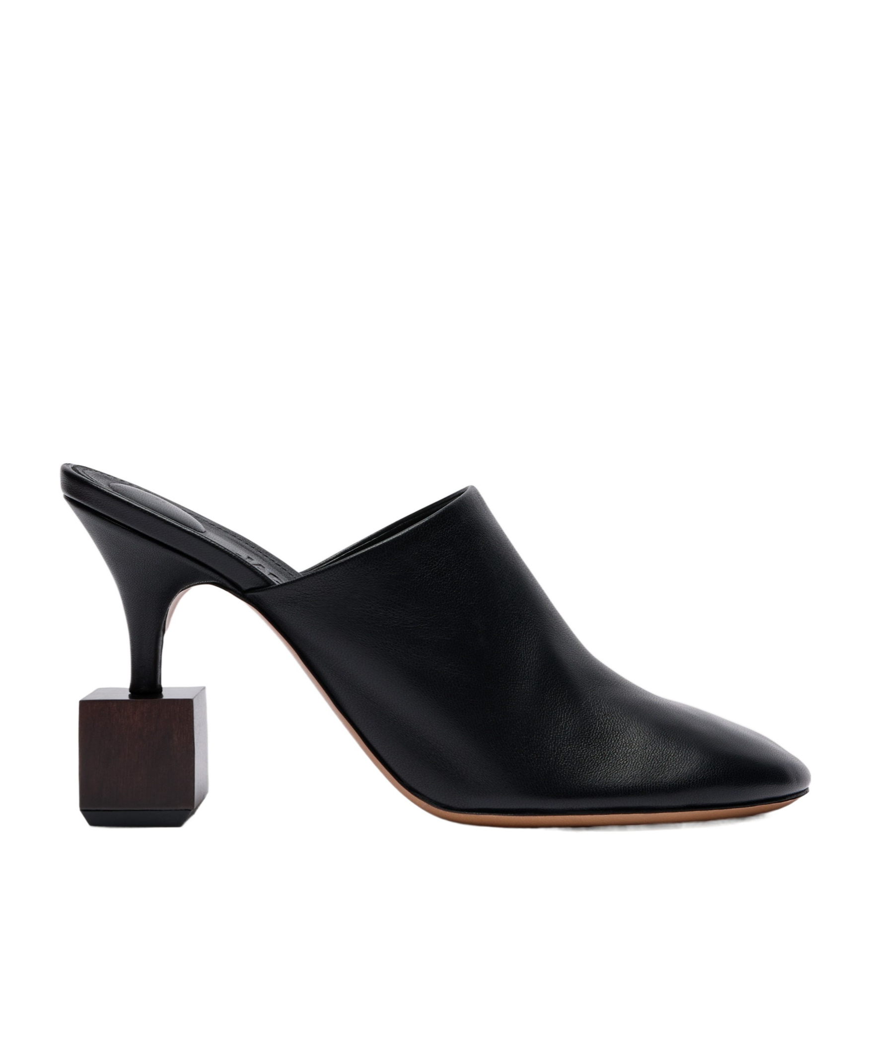 Jacquemus Mule With Geometric Heel In Black