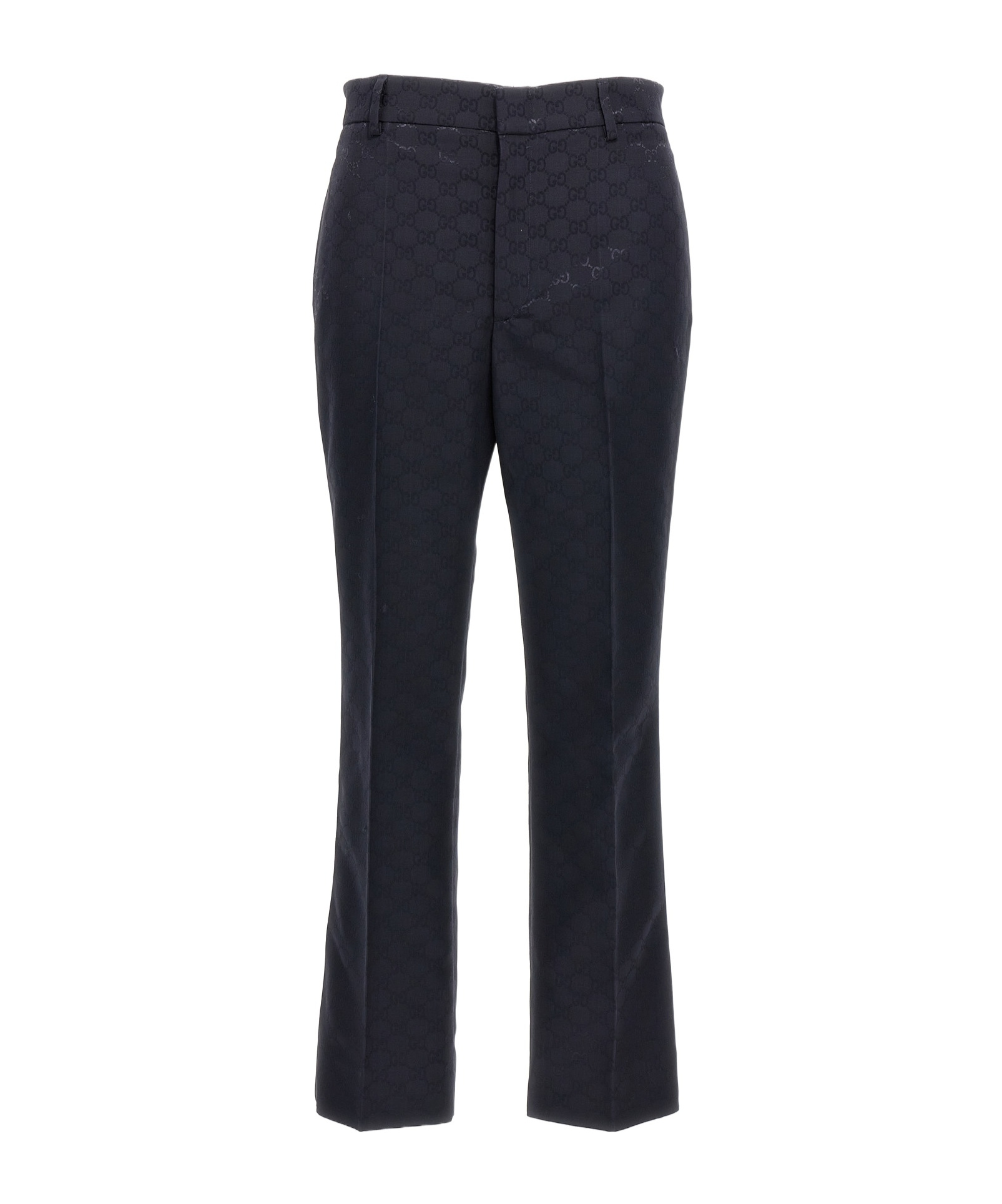 Gucci Gg-jacquard Trousers In Black
