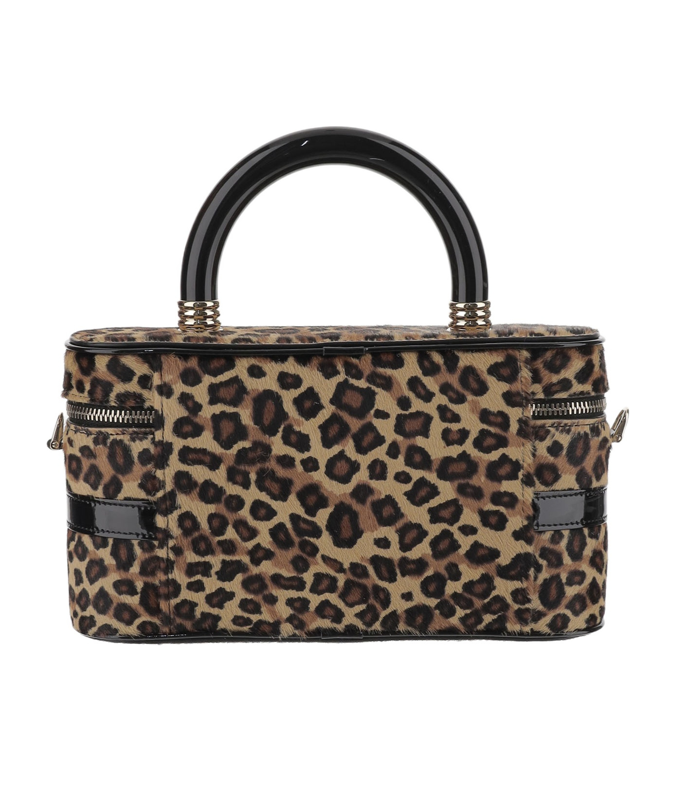 Roger Vivier Mini Top Handle Vanity Handbag In Black