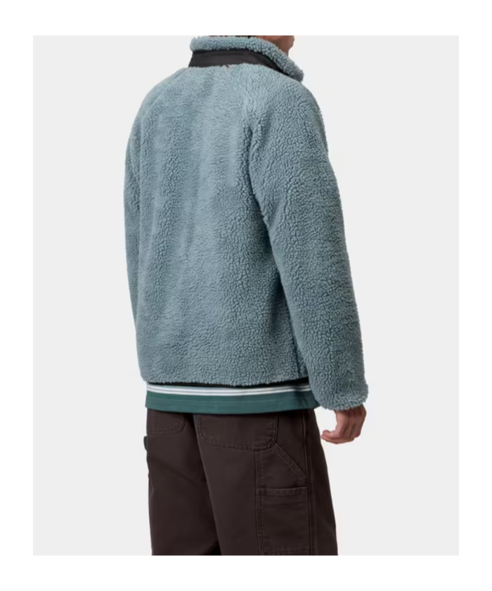 Carhartt Fleece Jacket With High Collar And Pockets In Green