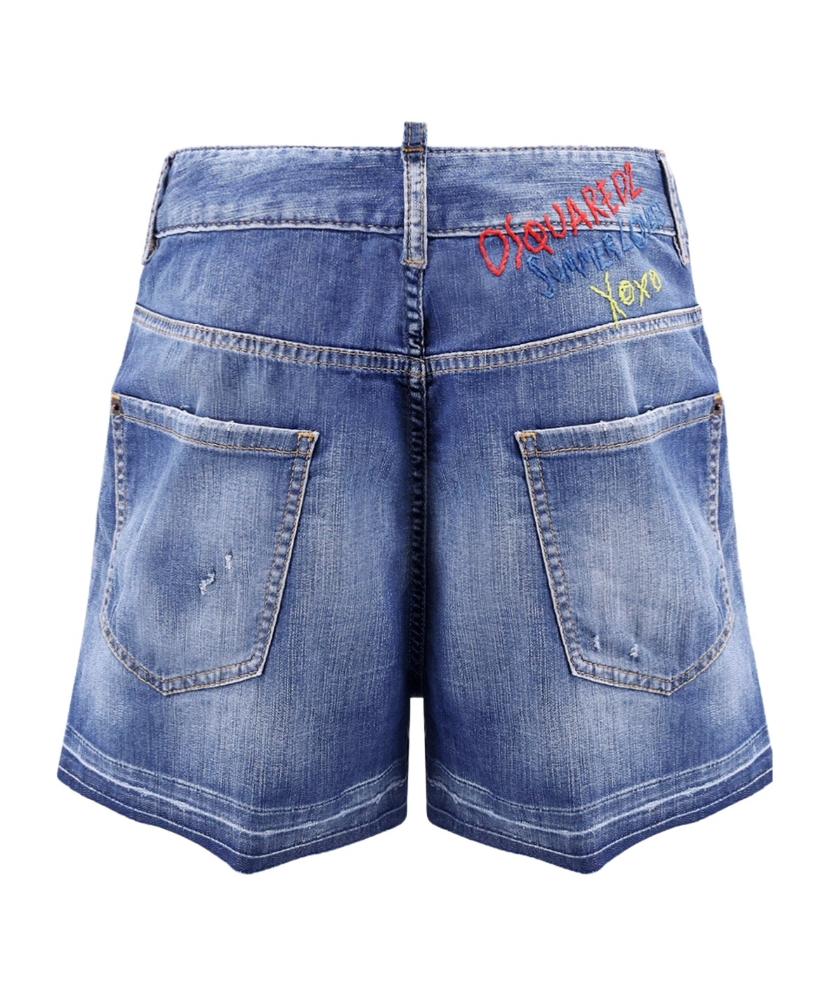 Dsquared2 Summer Lovers Denim Shorts In Blue