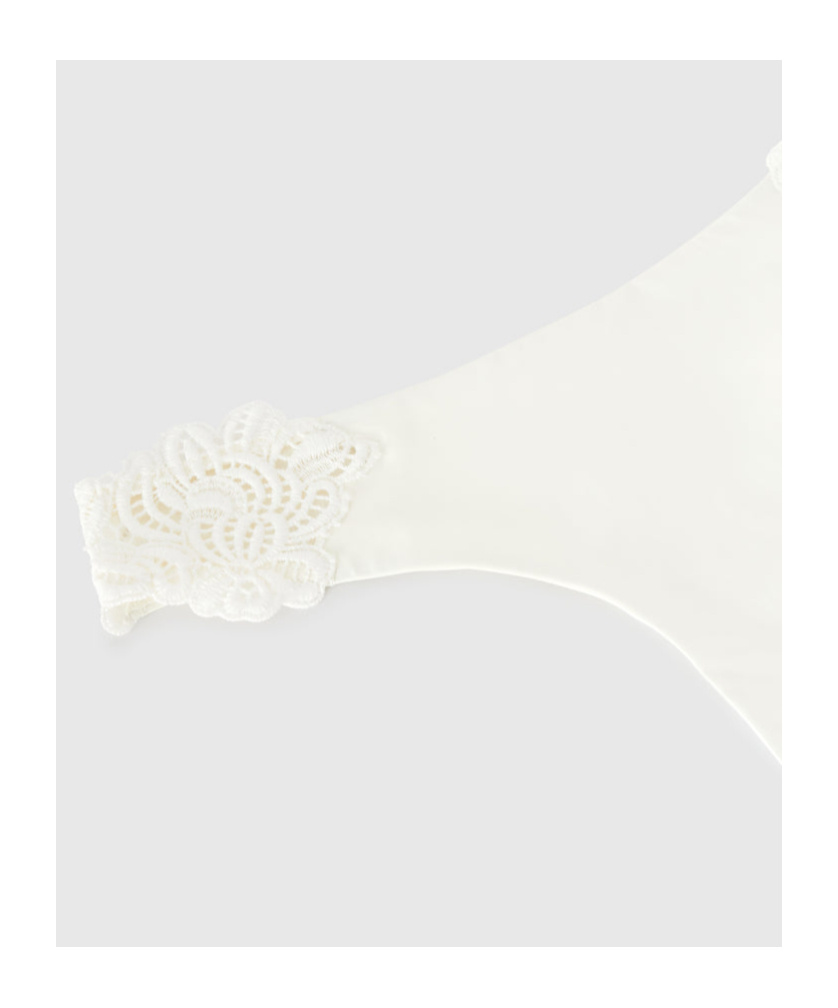 Ermanno Scervino Fringed Lace Briefs In White