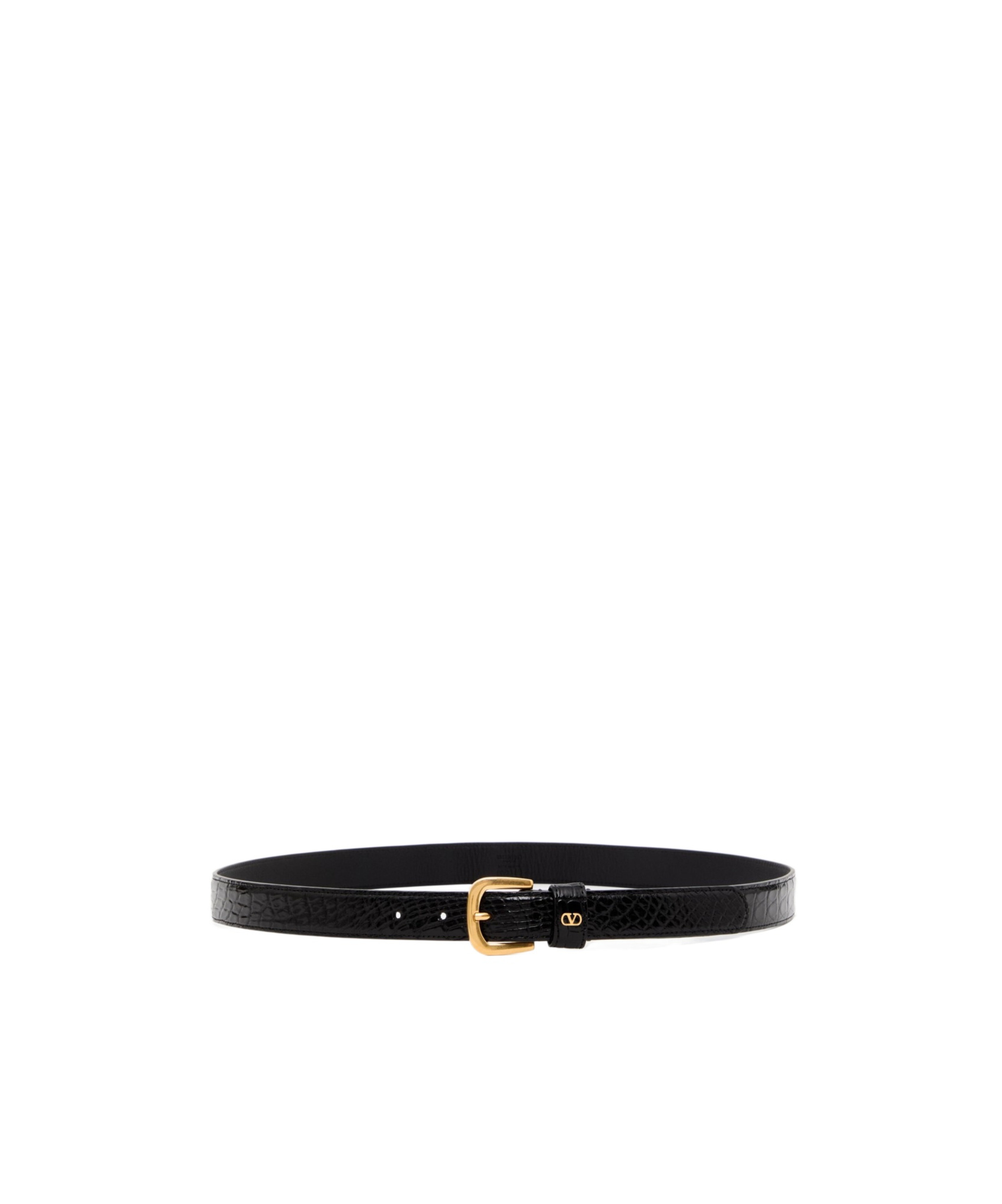 Valentino Logo Belt In Black