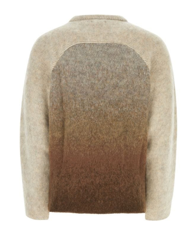 Erl Gradient Mohair Blend Knit With Relaxed Silhouette In Nude
