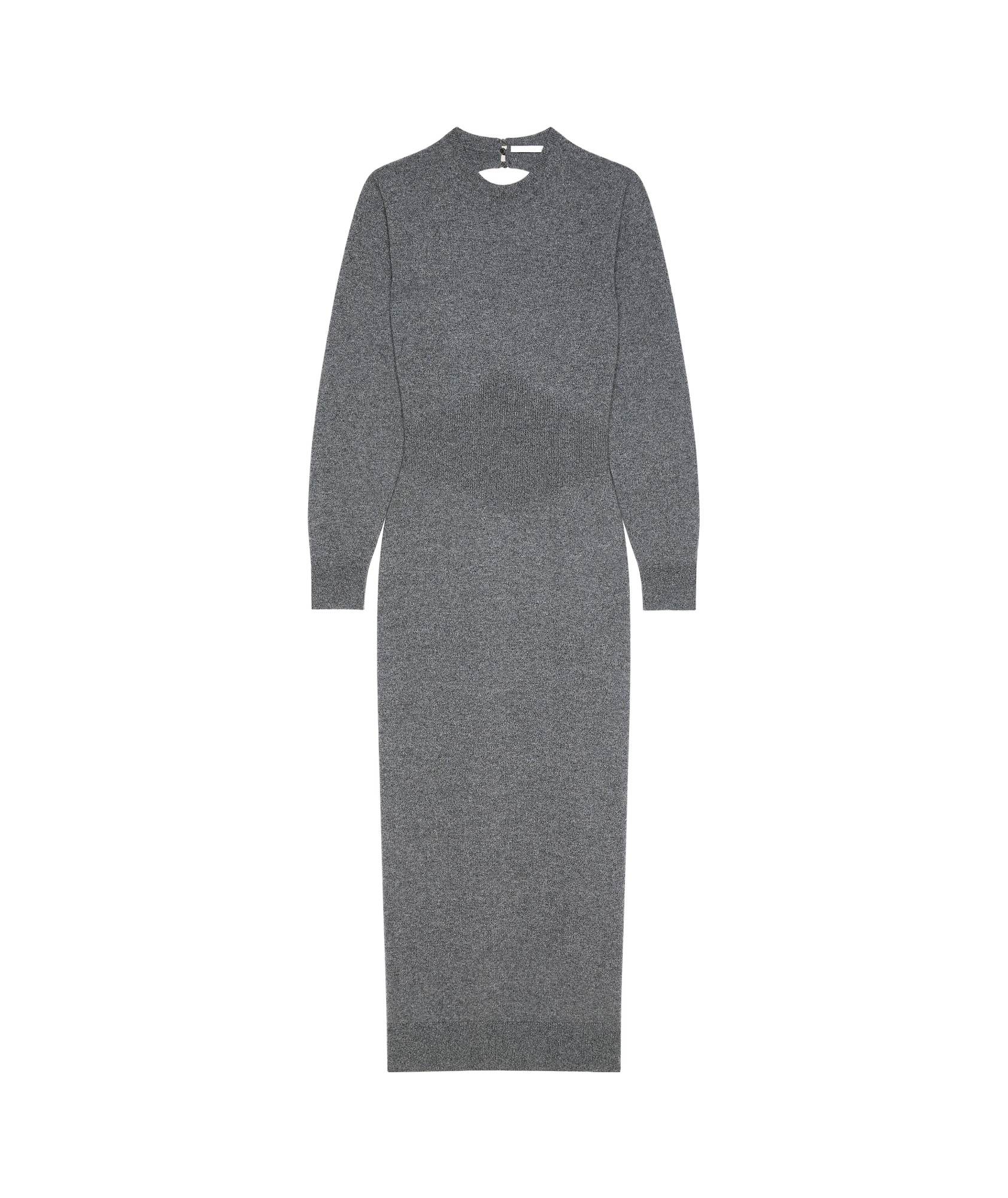 Givenchy Cashmere Midi Dress Featuring Open Back In Gray