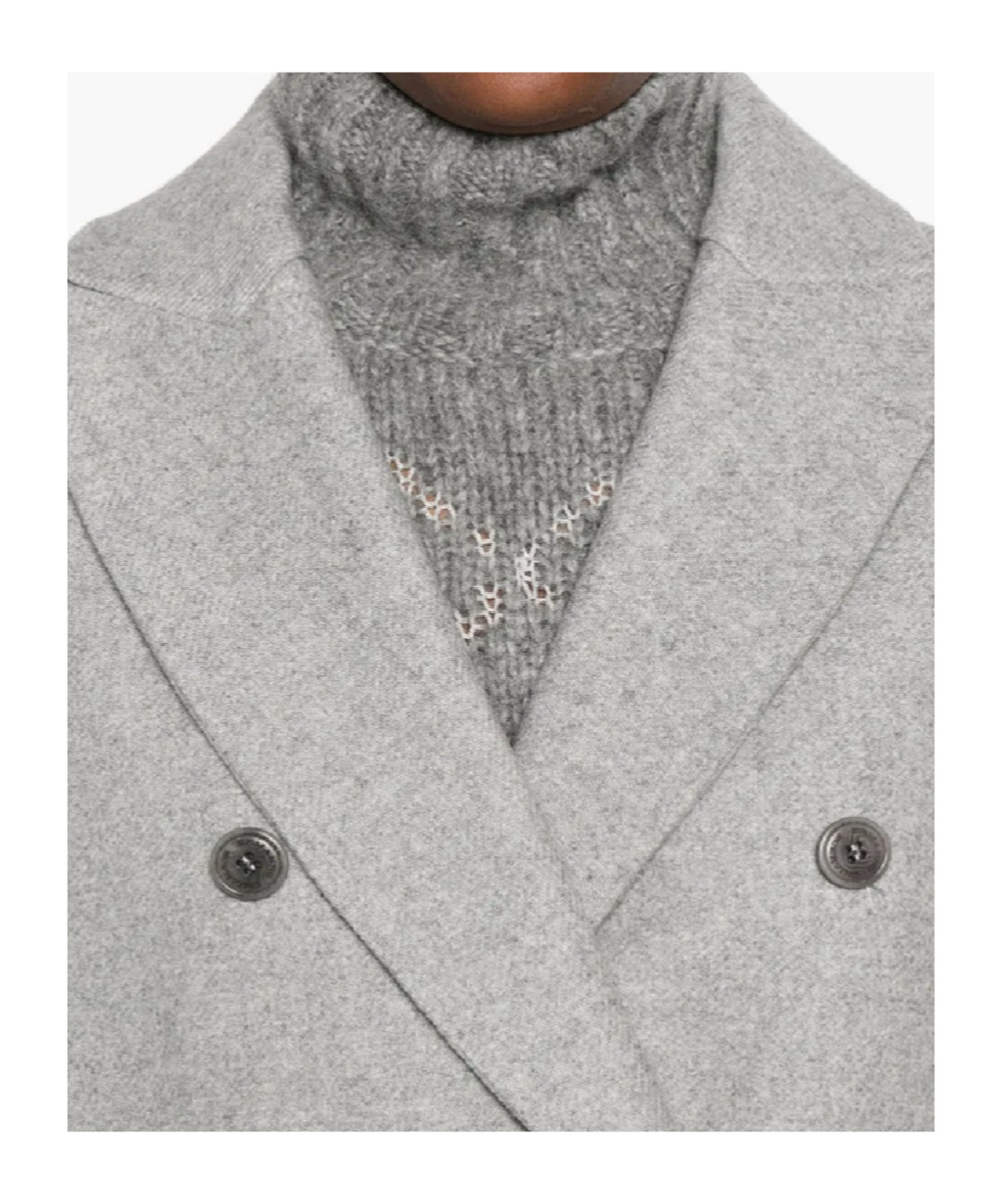 Ermanno Scervino Double-breasted Coat In Gray