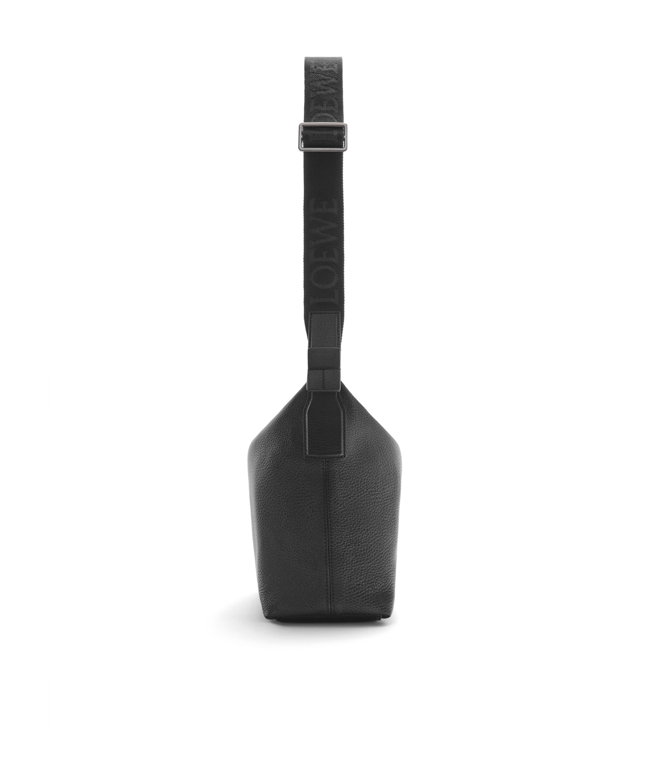 Loewe Small Cubi Crossbody Bag In Supple Grained Calfskin In Black