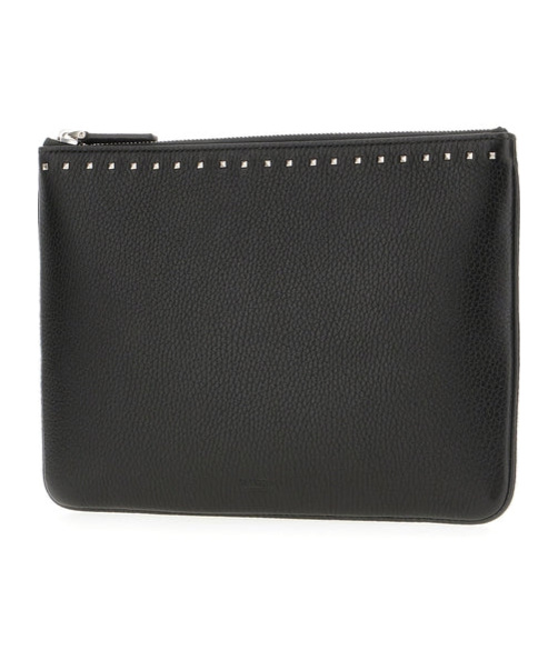 Valentino Rockstud Clutch In Black