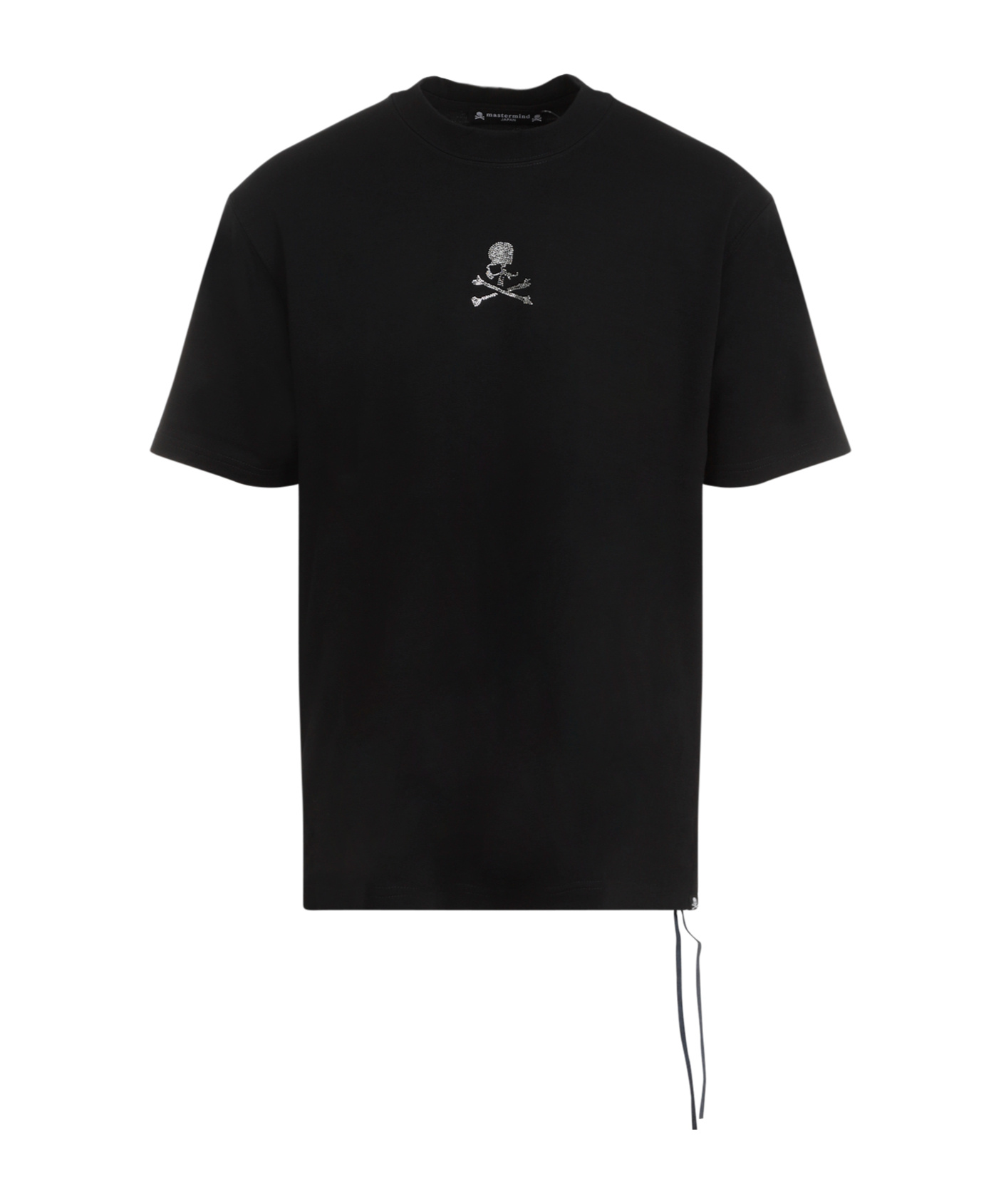 Mastermind Japan Wool T-shirt With Unique Skull Design And Adjustable Hem In Black