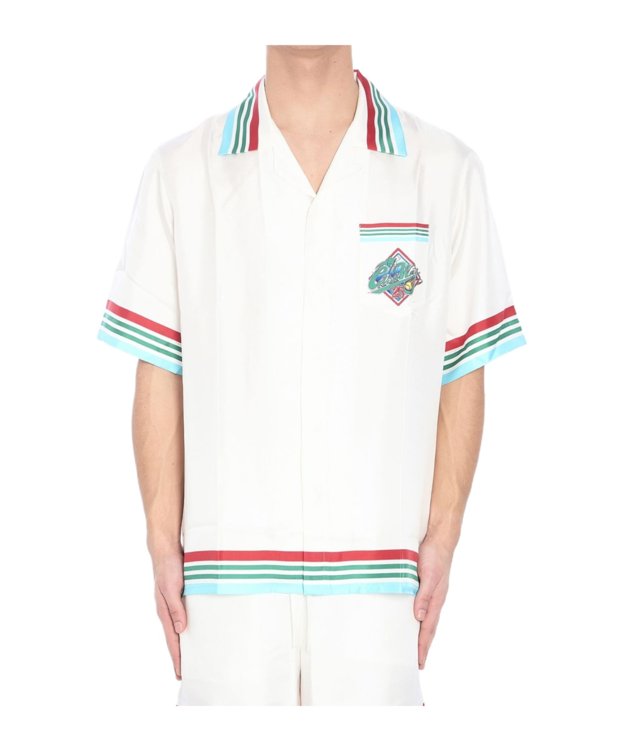 Casablanca Casa Way World Series Silk Shirt In White