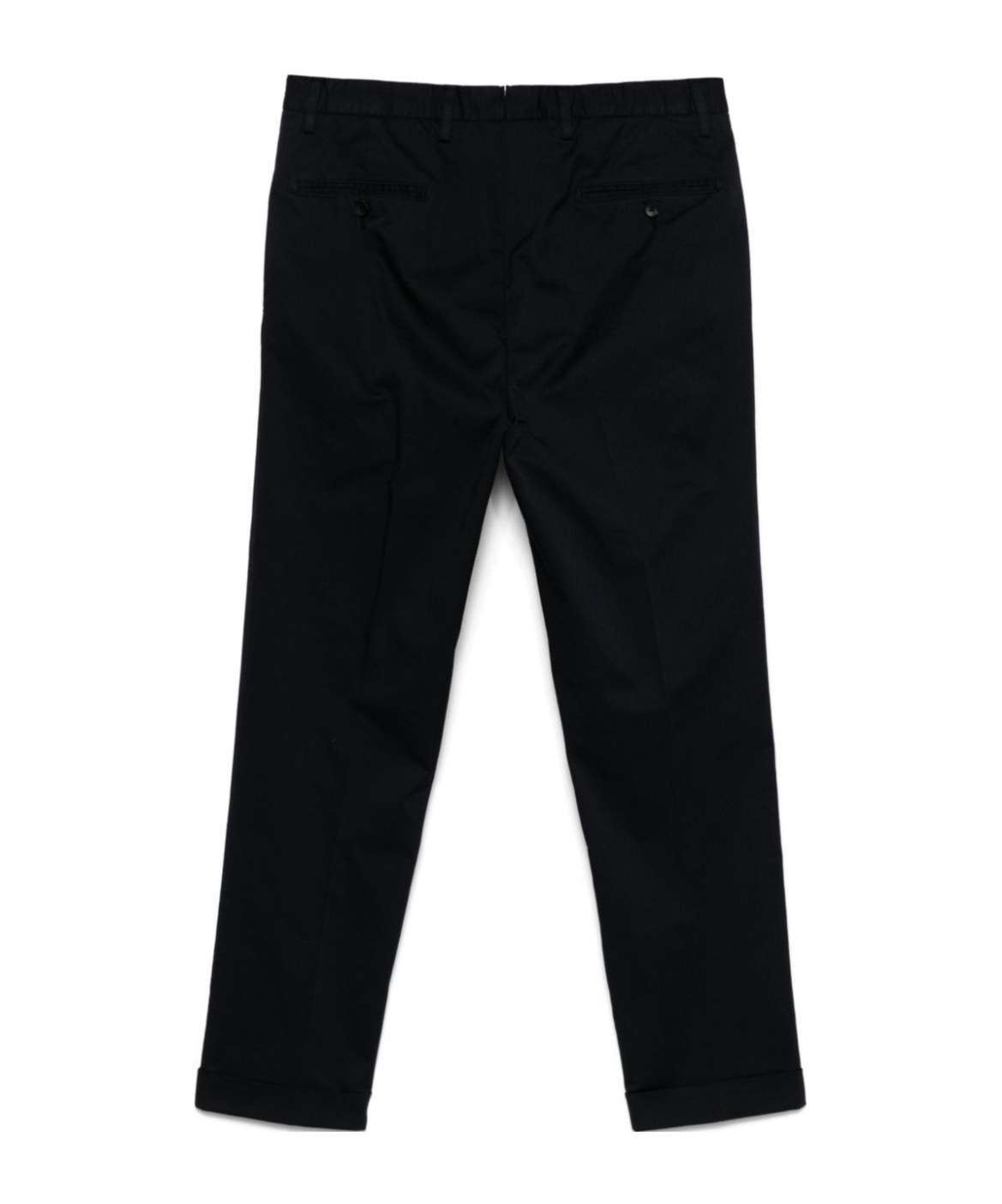 Drumohr Tapered Trousers With Concealed Fly In Black