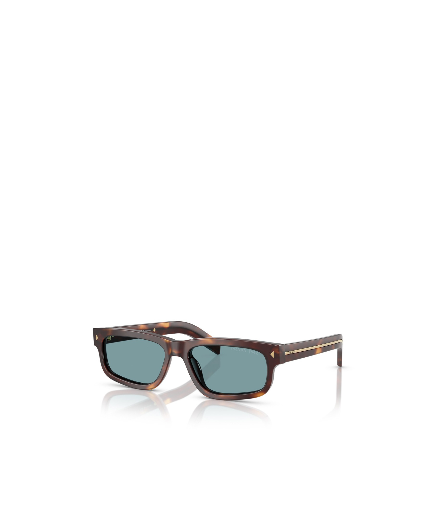 Prada Pr B11s 15w04d 55mm Unisex Rectangle Sunglasses In Brown