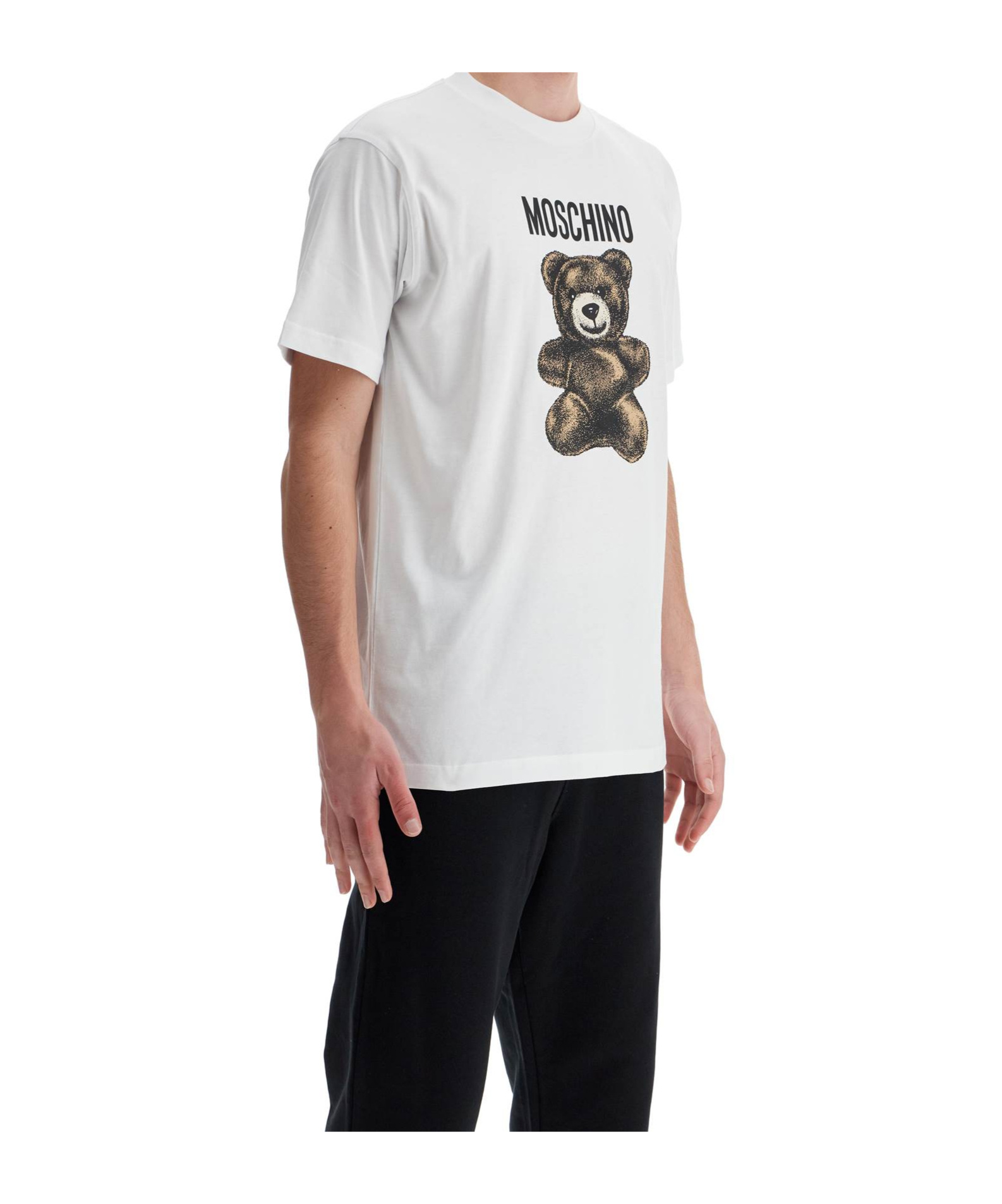 Moschino Teddy Bear Print Crewneck T-shirt In White