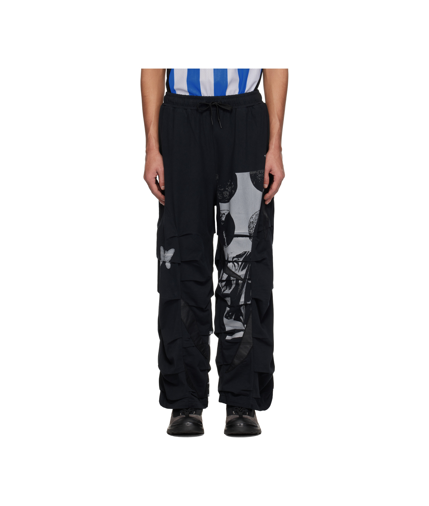 Perks And Mini Wide-leg Casual Pants In Black