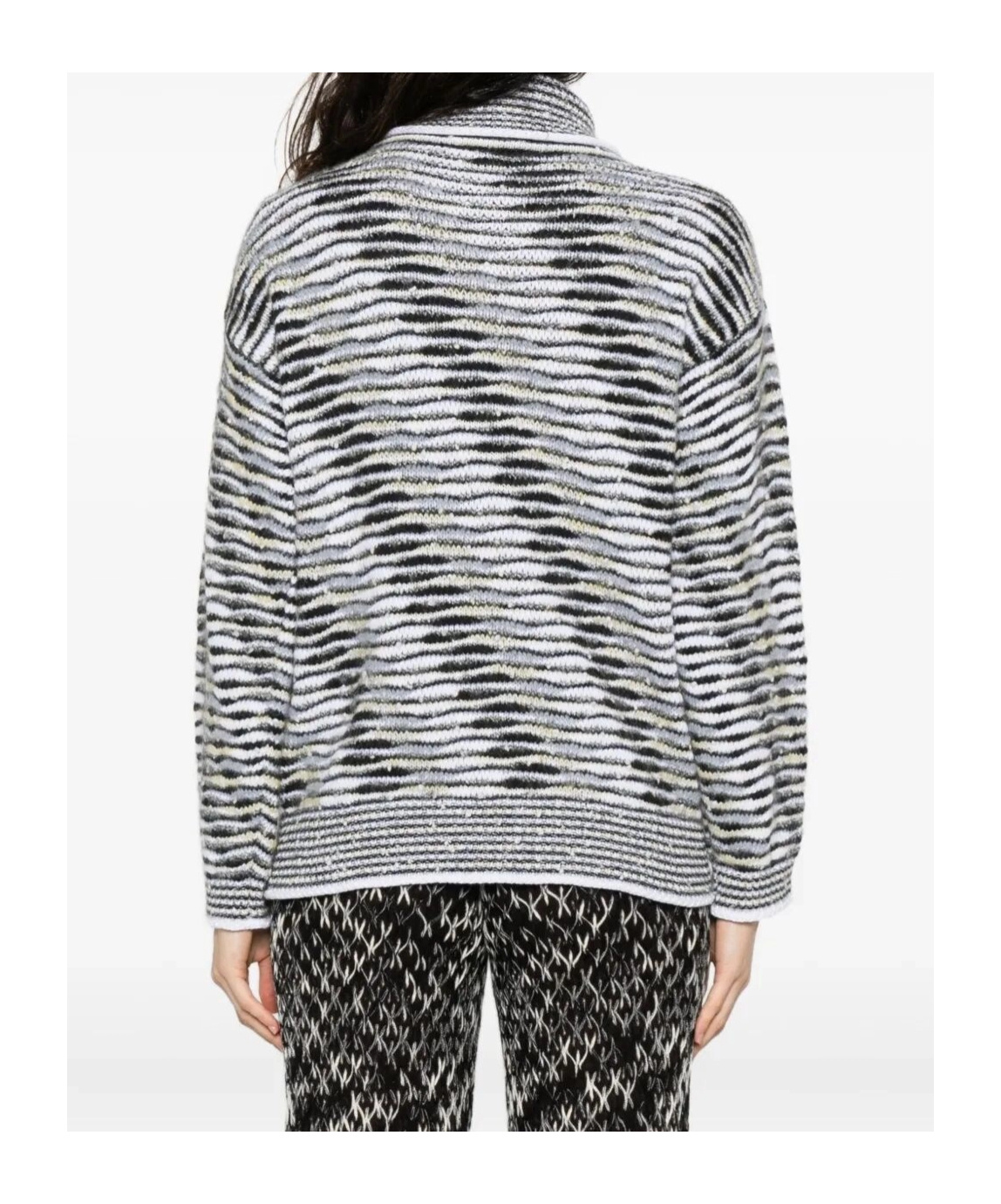 Missoni Patterned-jacquard Jumper In Gray