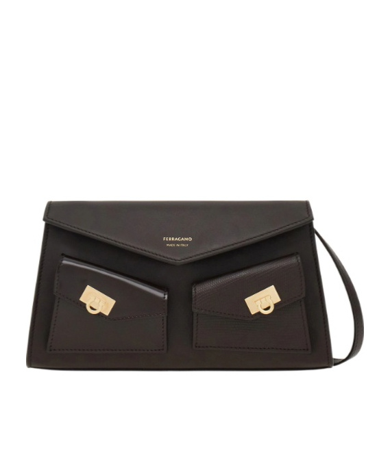 Ferragamo Multipocket Mini Bag In Black