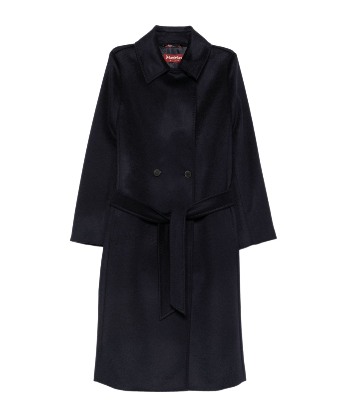 Max Mara Long-sleeved Coat In Black