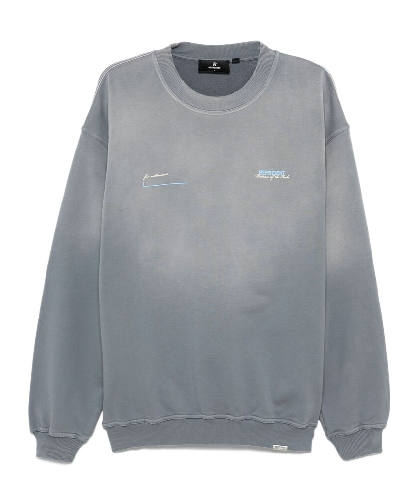 Shop Represent Crew Neck Sweater In Gray