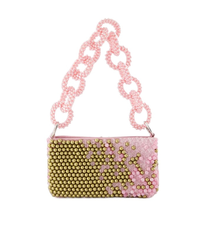 Germanier Zippered Shoulder Bag In Pink