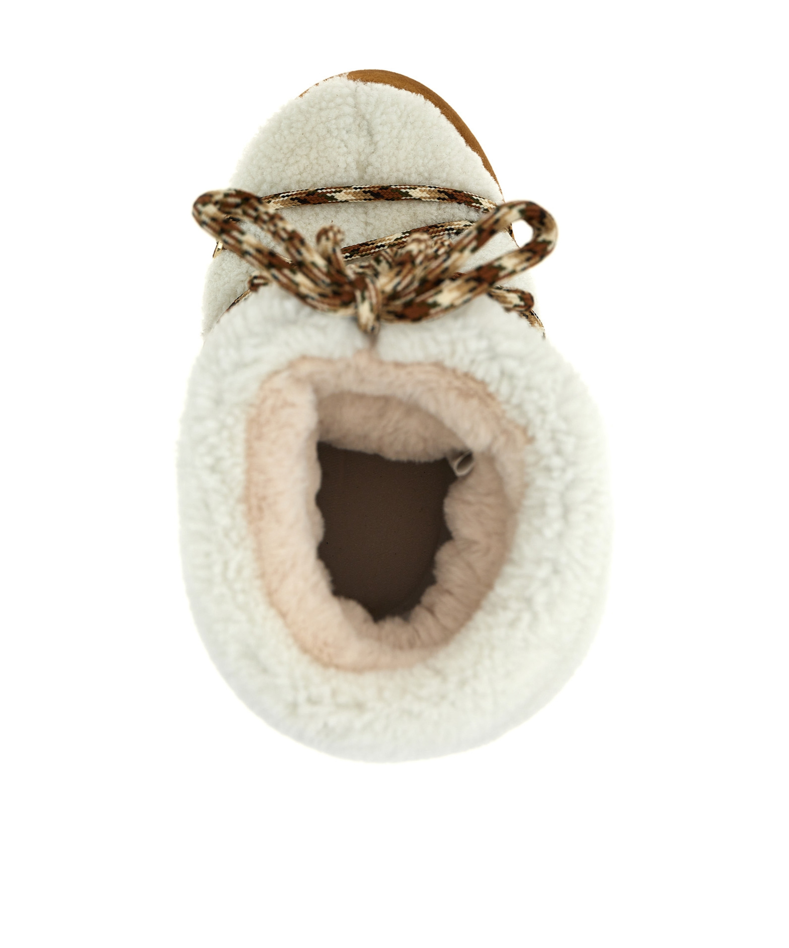 Moon Boot Icon Shearling And Suede Snow Boots In White
