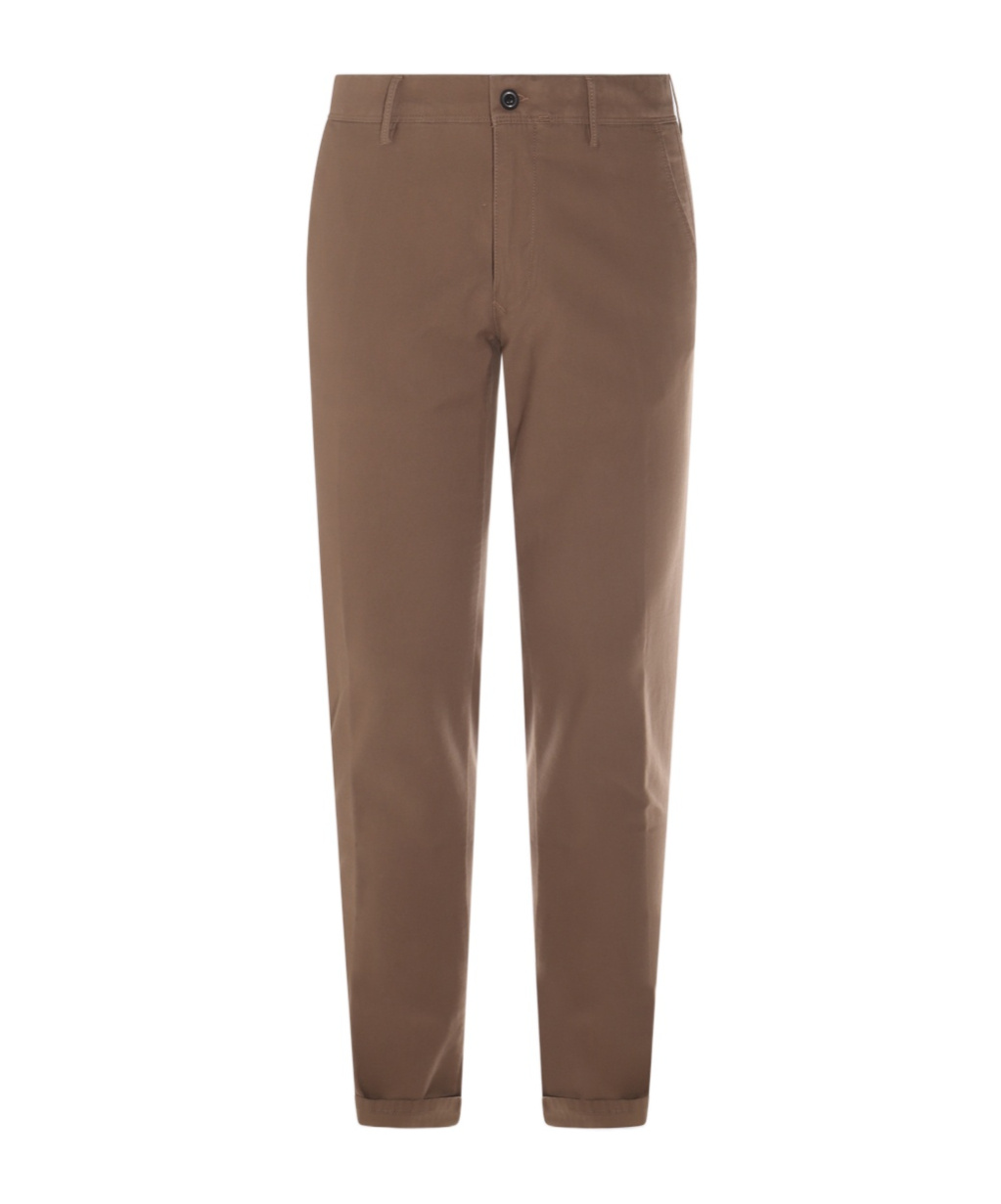 Incotex Trousers With Back And Side Pockets In Brown