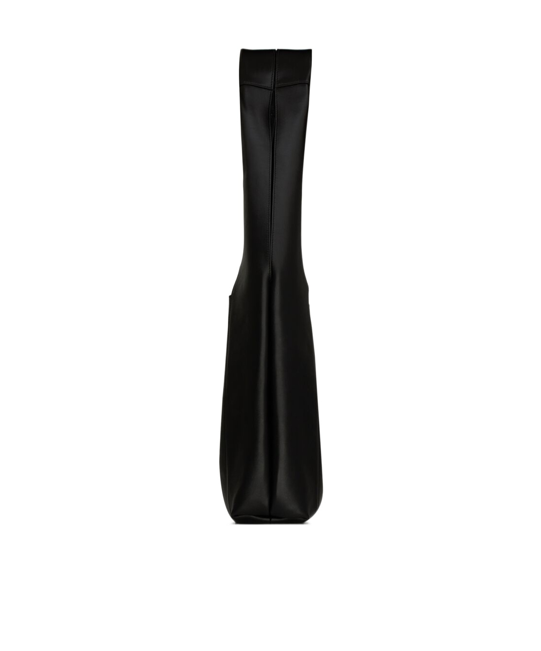 Saint Laurent Black Leather Tanger Shopping Bag In Black