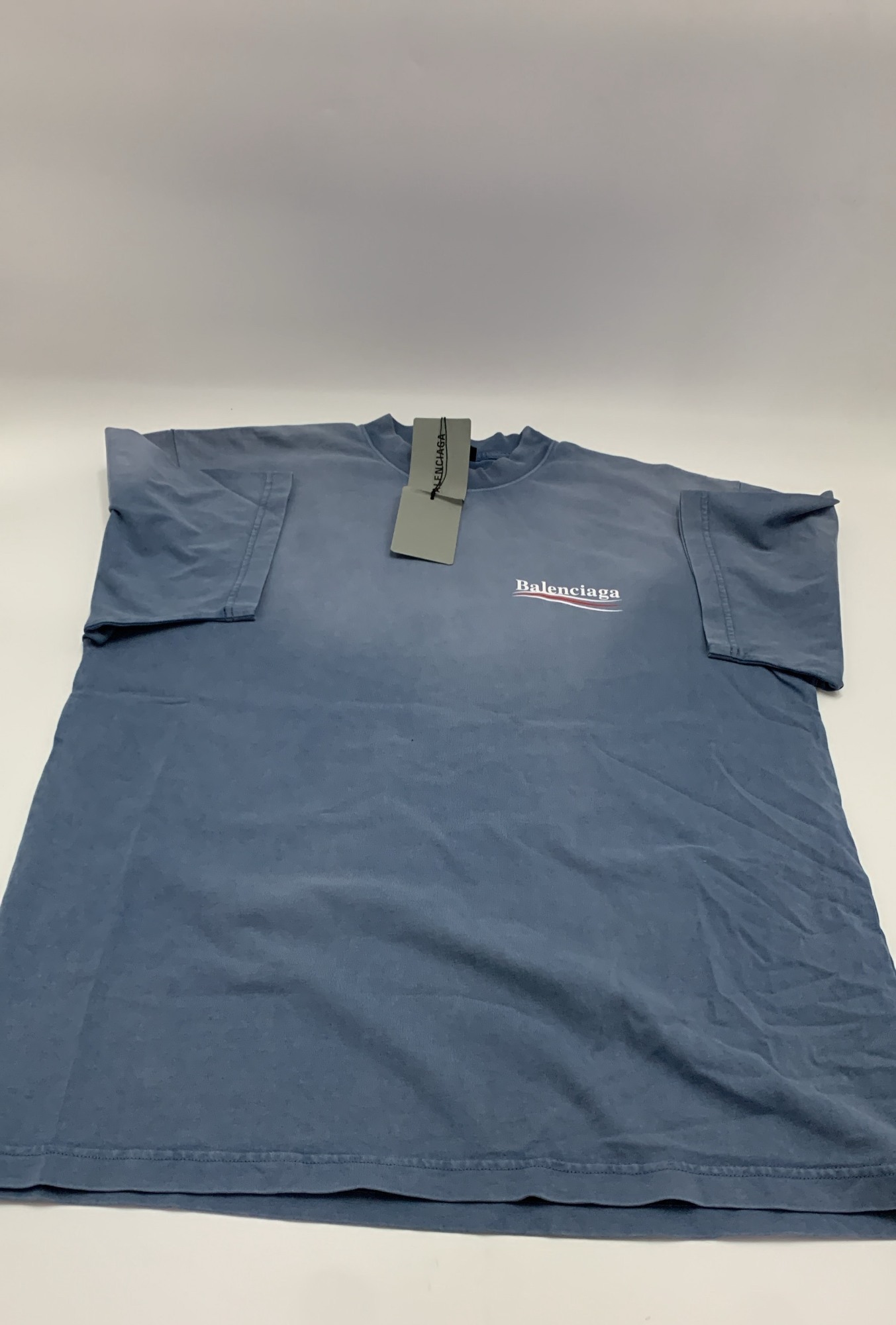 Balenciaga Open-necked Black Shirt In Gray