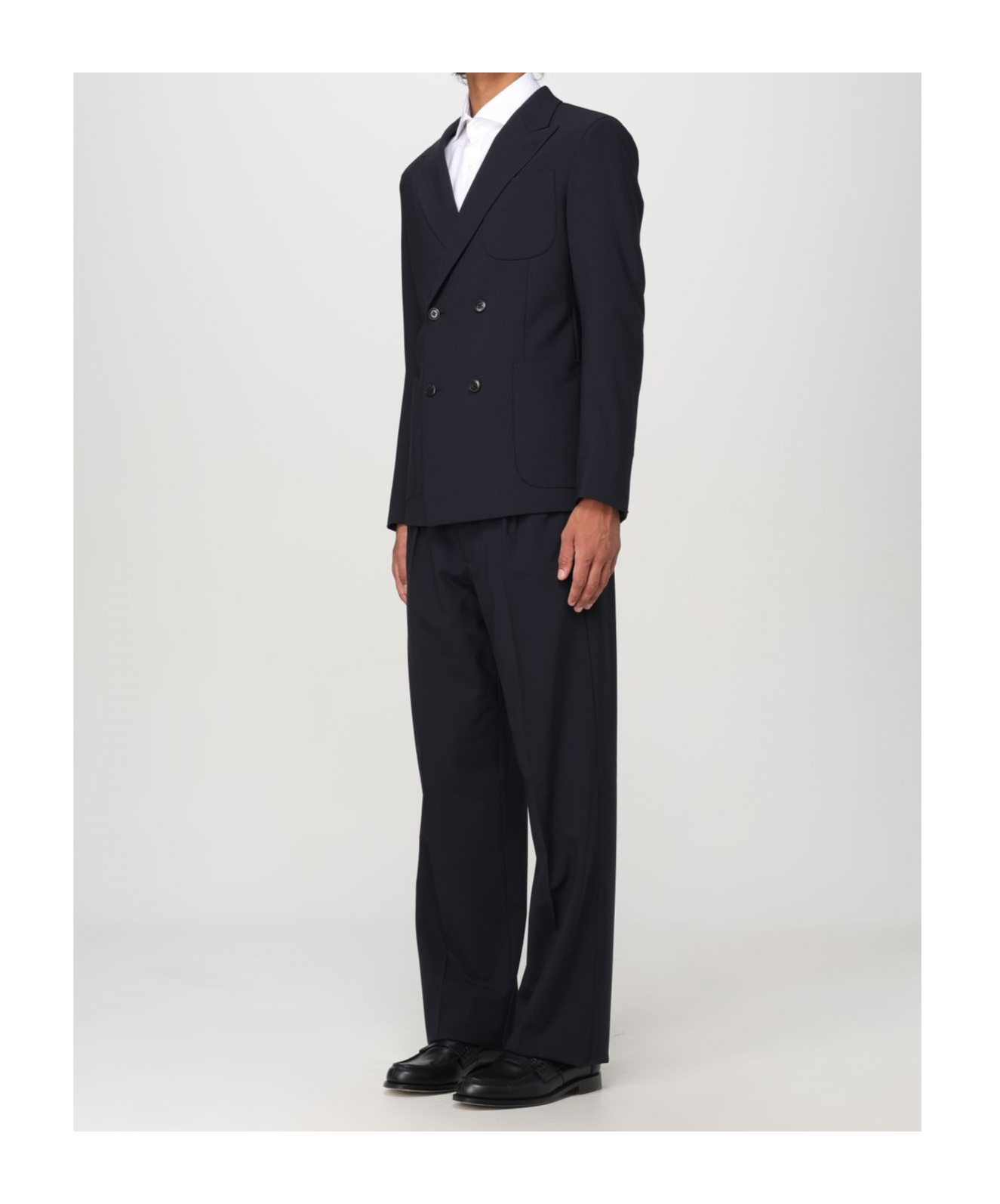 Emporio Armani Long-sleeved Suit In Black