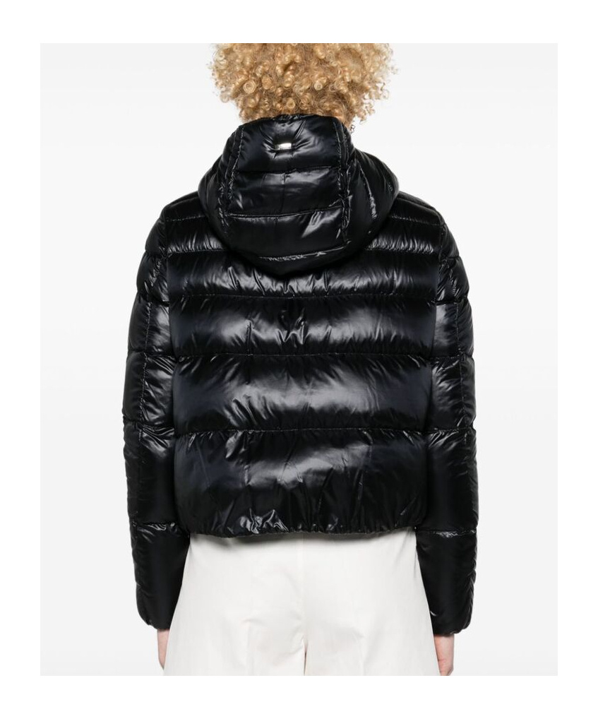 Herno Jacket With Zip And Hood In Black