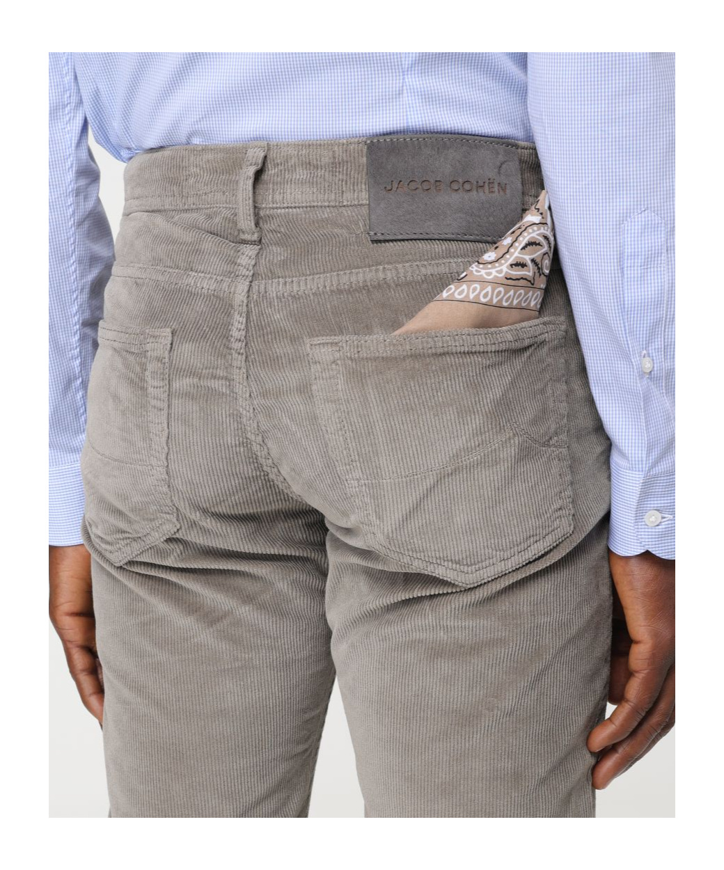 Jacob Cohen Low-rise Slim-cut Corduroy Trousers In Gray