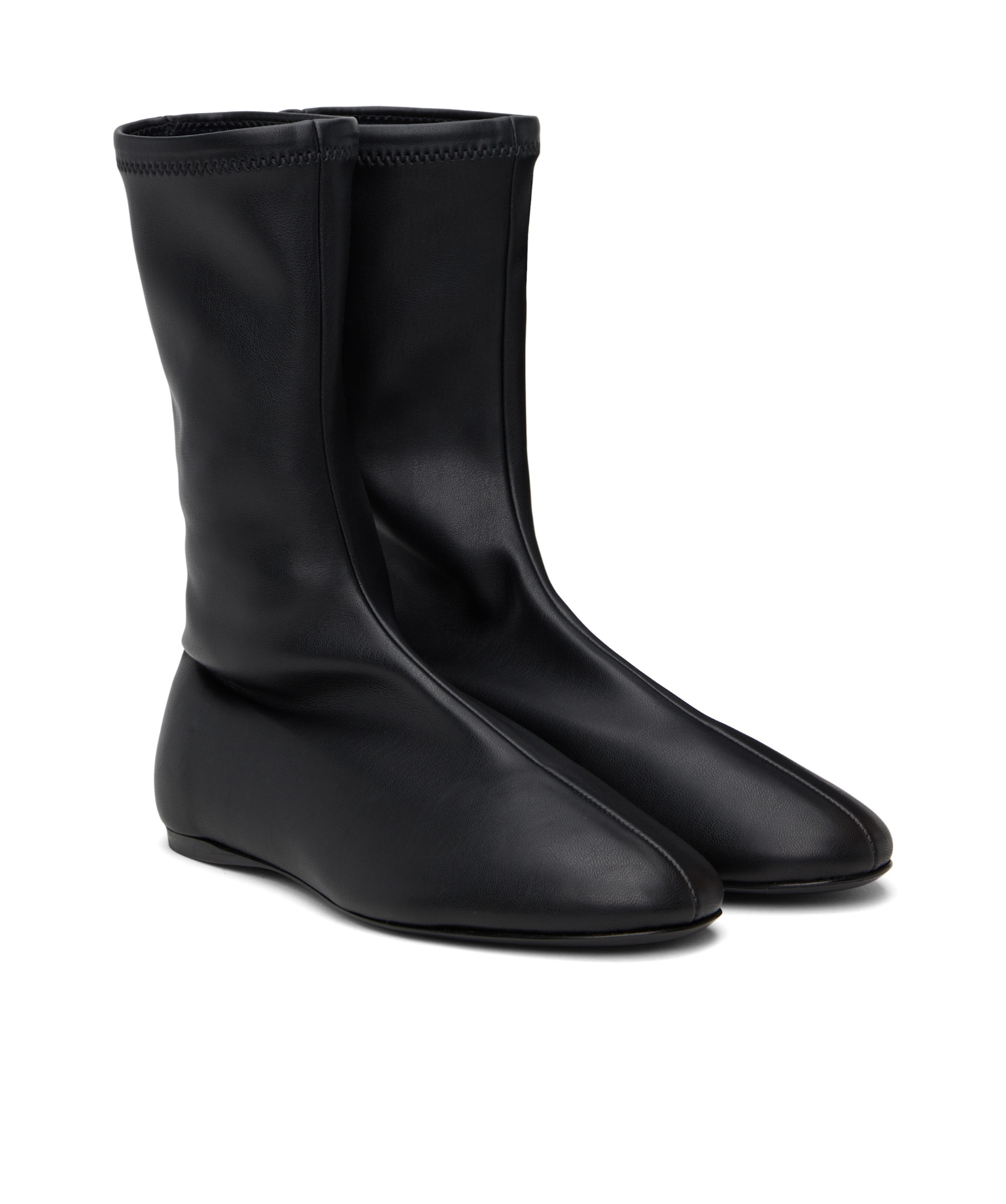 Shop Proenza Schouler Round-head Short Boots In Black