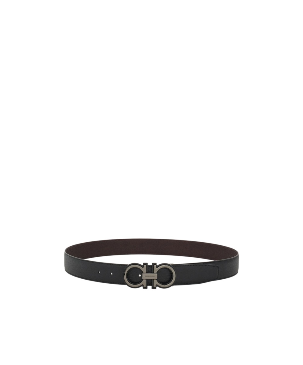 Ferragamo Adjustable Waist Belt In Black