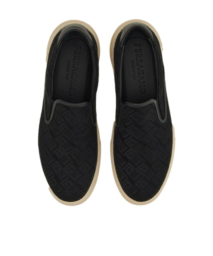 Ferragamo A Pair Of Sneakers In Black