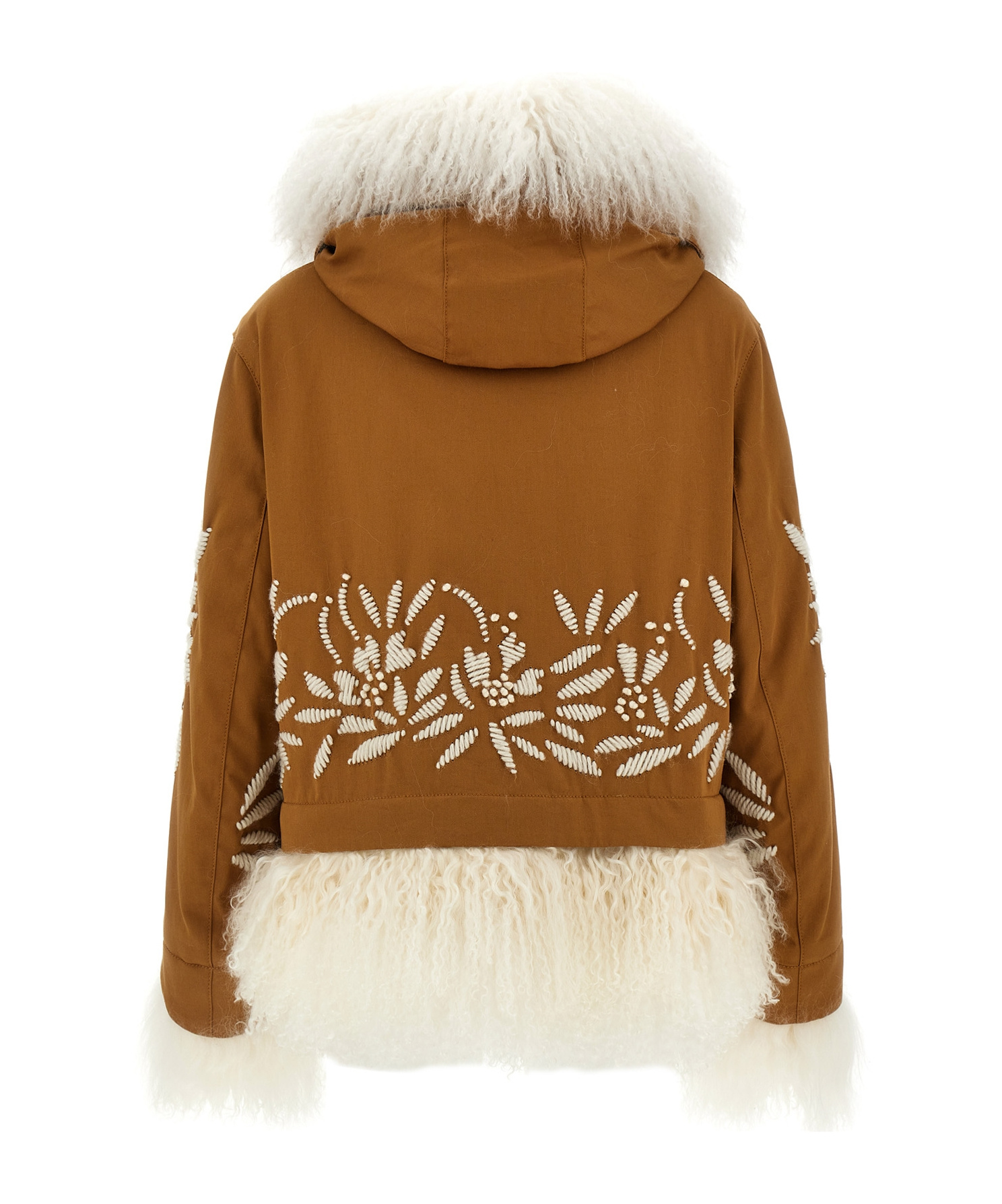 Ermanno Scervino Embroidery Casual Jacket In Brown