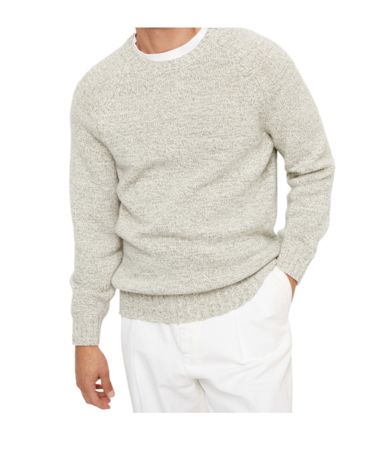 Brunello Cucinelli Long-sleeve Cashmere Jumper In White
