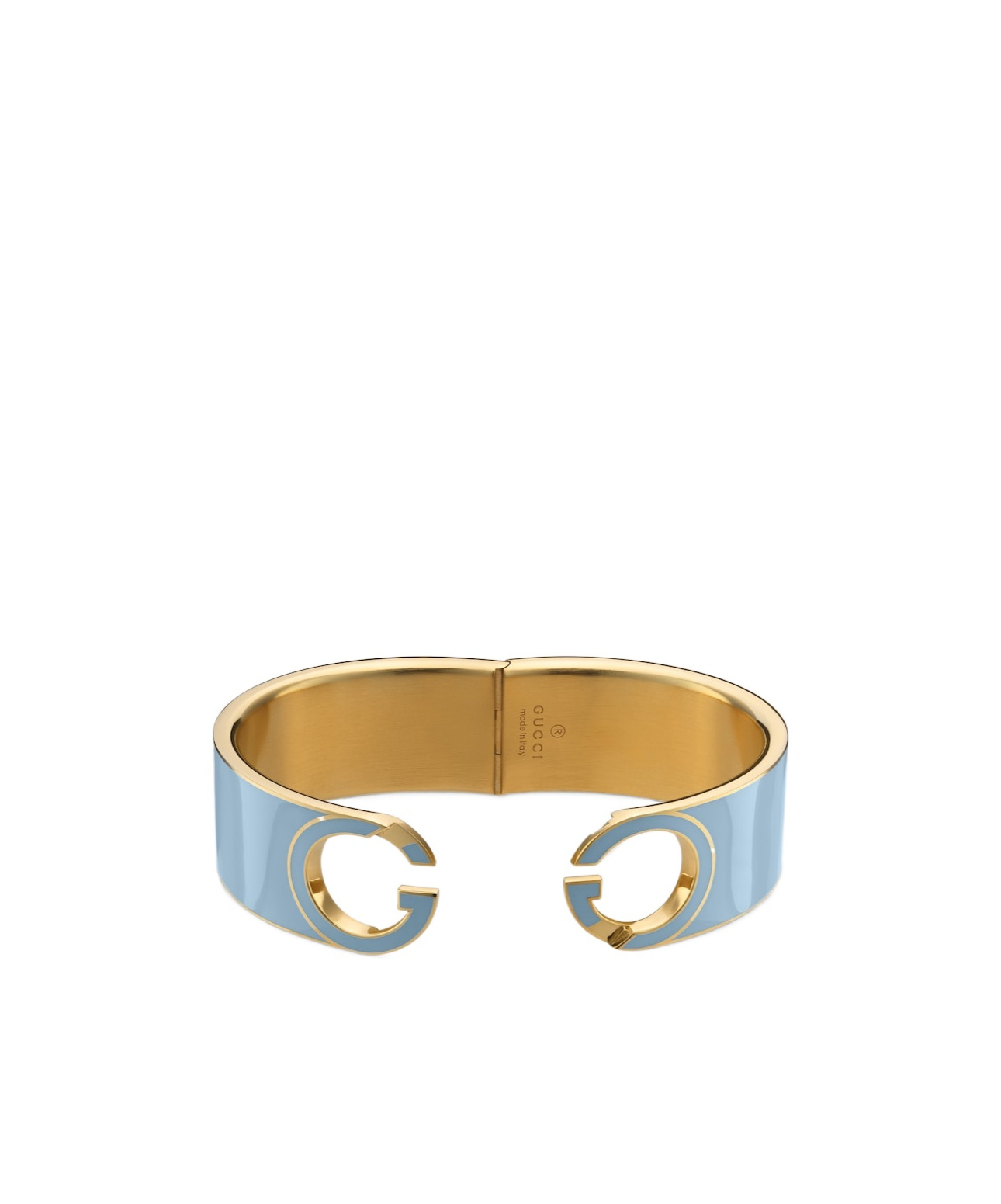 Gucci Interlocking Enamel Cuff Bracelet In Blue